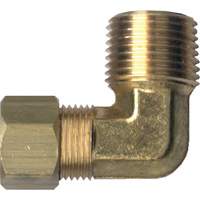 Raccord coud&eacute; 90° de tuyau, Tube x m&acirc;le tuyau, Laiton, 1/8" x 1/8" CSL Industriel Inc.