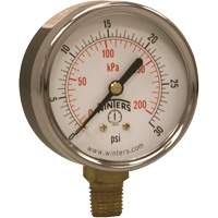 Economy Pressure Gauge, 2-1/2" , 0 - 30 psi, Bottom Mount, Analogue CSL Industriel Inc.