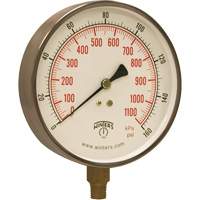 Contractor Pressure Gauge, 4-1/2" , 0 - 160 psi, Bottom Mount, Analogue CSL Industriel Inc.